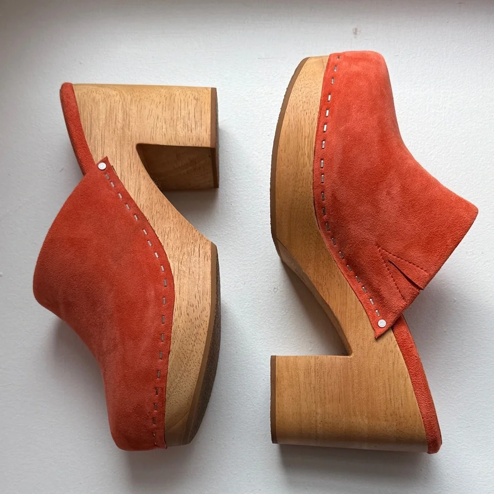 Charlotte Stone Marlo 8 Terracotta clog Mules - Picture 2 of 4